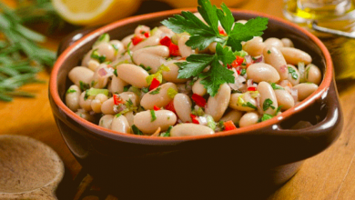 Photo of سلطة الفاصوليا اليابسة العريضة: شهية وصحية على مائدة الغداء
