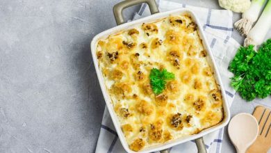 Photo of صينية دجاج بكرات البطاطس والبشاميل