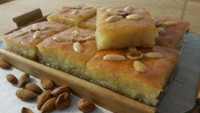 Photo of البسبوسة بوصفه متميزة رائعه بالشكل والطعم (فيديو)