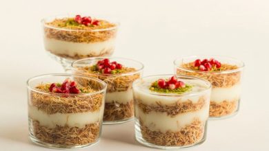 Photo of طريقة عمل كنافة بالمهلبية بالكاسات